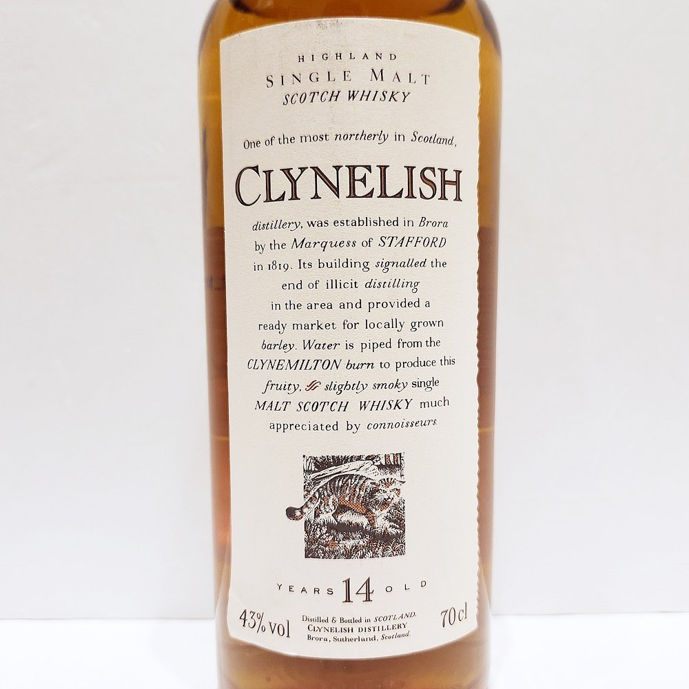 TO1 未開栓 クライヌリッシュ Clynelish 14年 花と動物 ウイスキー 700ml 43% 箱付_画像3