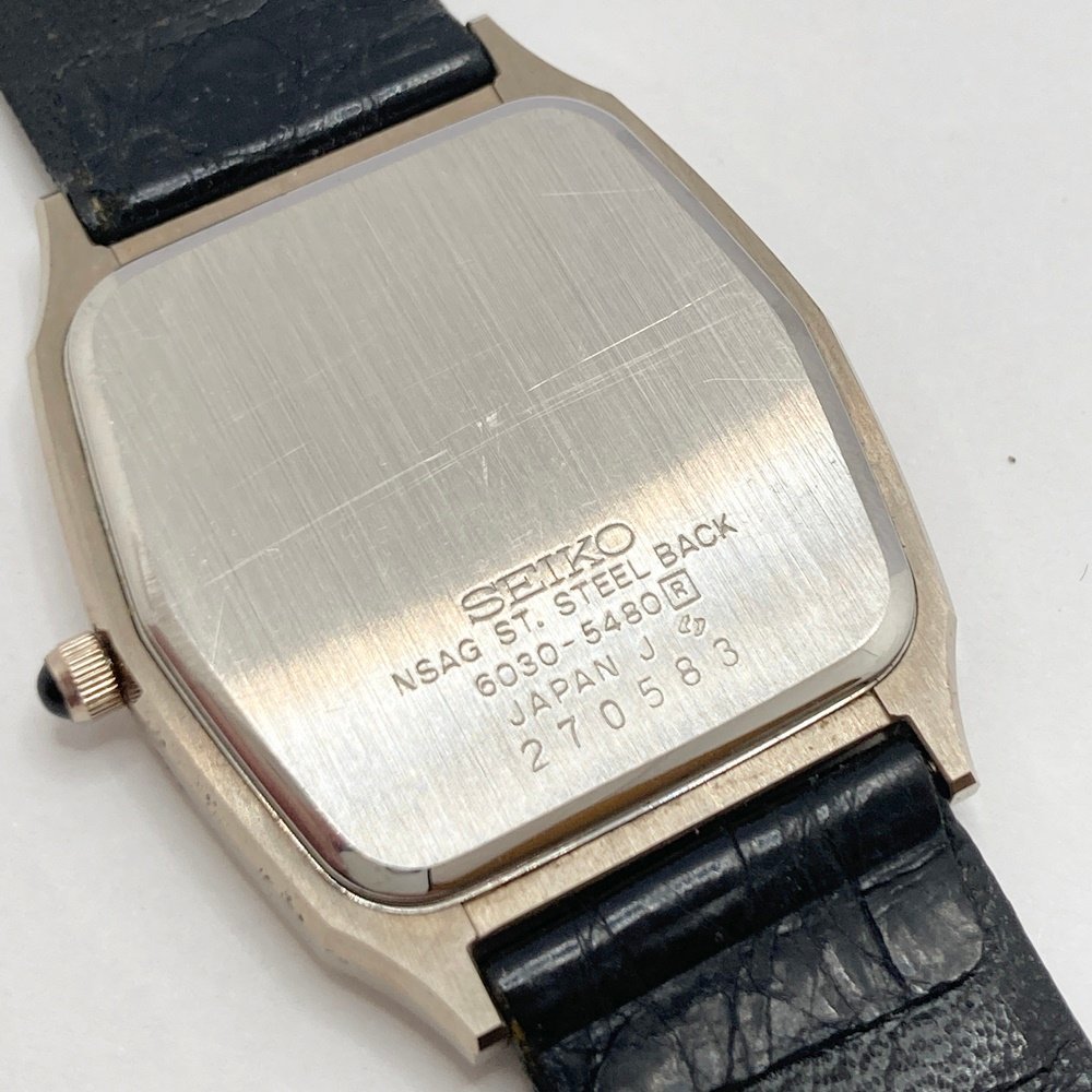 TO1 セイコー SEIKO ドルチェ 6030-5480 ゴールド文字盤 クォーツ腕時計_画像7