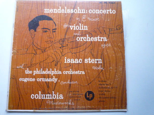 SB75 COLUMBIA盤LP メンデルスゾーン/ヴァイオリン協奏曲 スターン/オーマンディ/フィラデルフィアO 紺銀_画像1