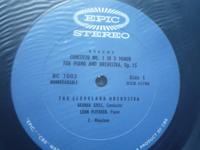 SE79 米EPIC盤LP ブラームス/ピアノ協奏曲第1番 フライシャー/セル/クリーヴランドO STEREO_画像3