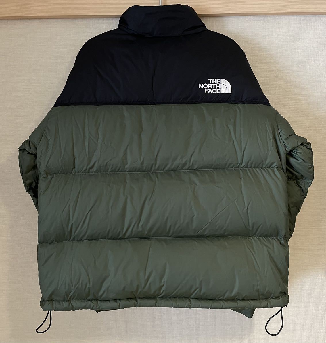 売切THE NORTH FACE 海外限定1996 RETRO NUPTSE JACKET LサイズTHYMEオリーブ ノースフェイスレトロヌプシダウン 1996ヌプシジャケット_画像9