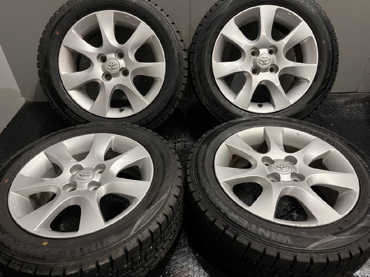 【DUNLOP WM02 185/60R15】スタッドレス【トヨタ パッソセッテ 純正ホイール 15インチ 6J4HPCD100+45】19年製 バリ溝 アクア等にも TE286_画像1