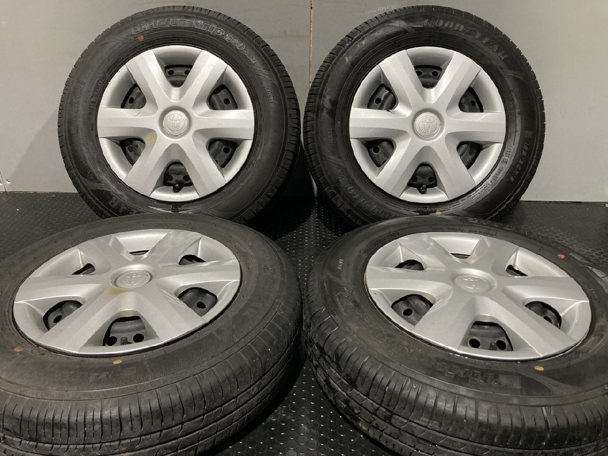 【GOODYEAR EfficientGrip ECO 155/80R13】夏タイヤ【トヨタ 純正ホイール 13インチ 4.5J4HPCD100】19年製 ヴィッツ パッソ等　(TB033)_画像1