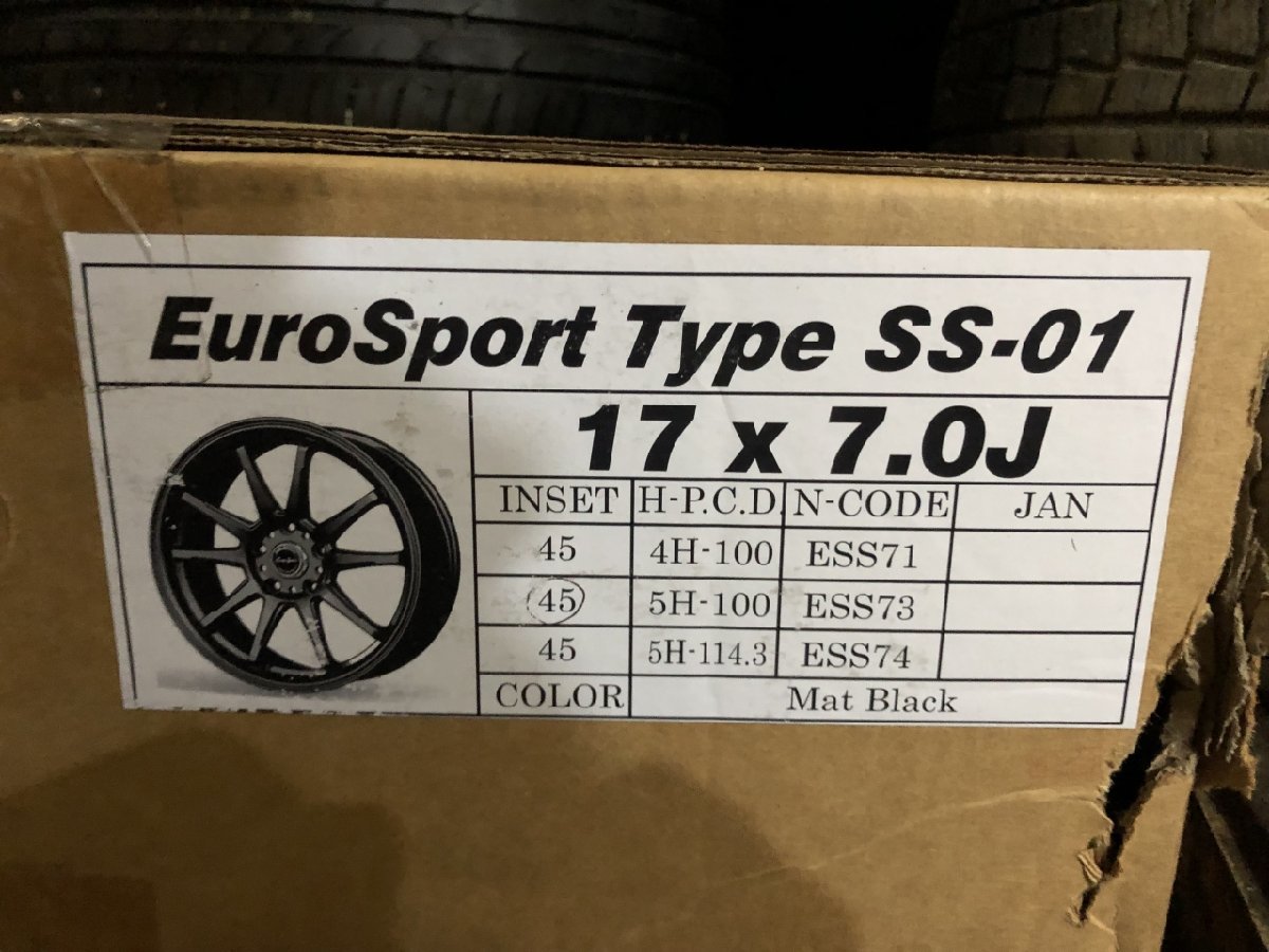 新品 BLEST EuroSports Type SS-01 ブレスト ユーロスポーツ 17インチ 1本 7J5HPCD100+45 マットブラック プリウス BRZ トヨタ86等(VHZ123)_画像6