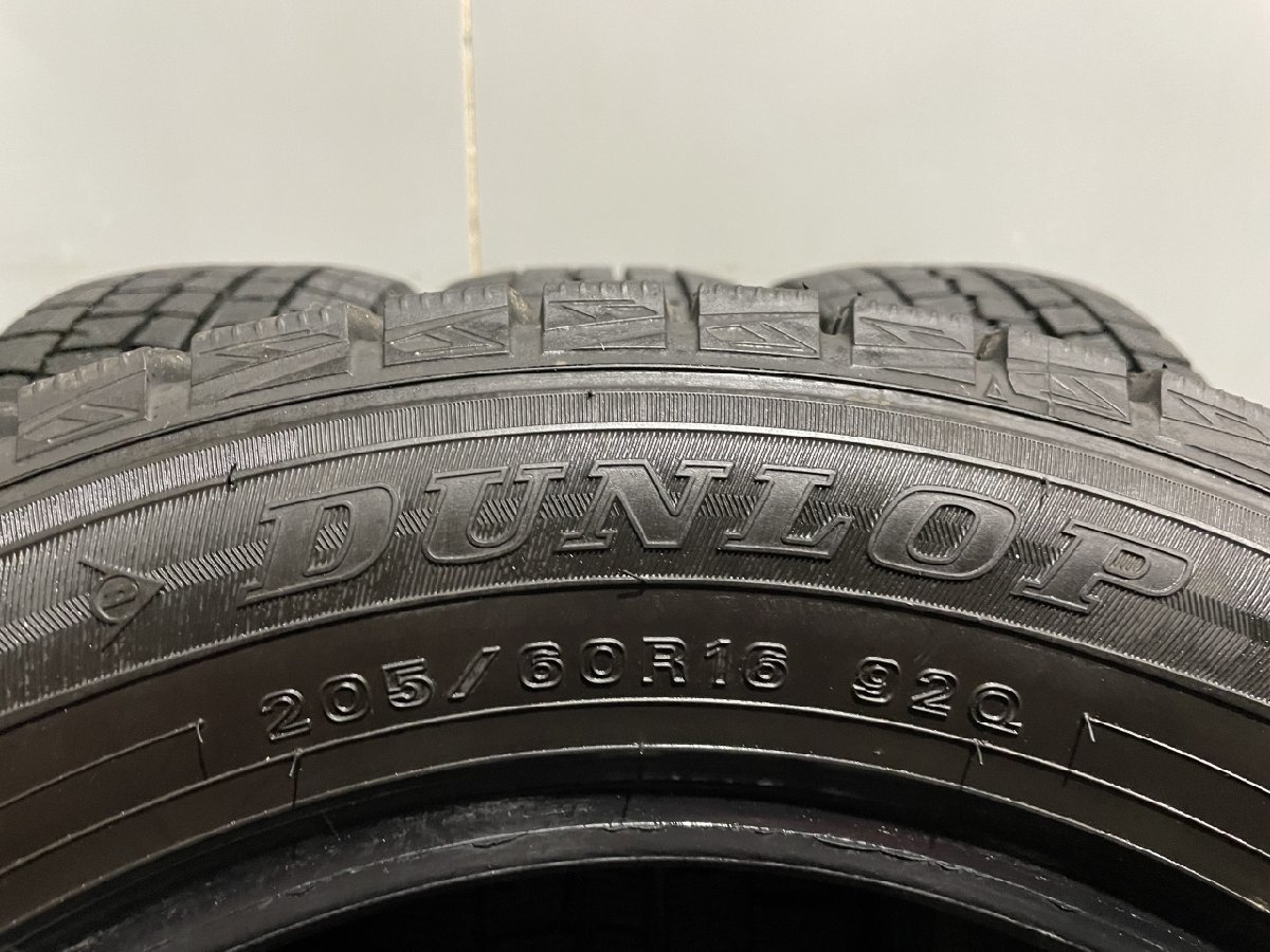 DUNLOP WINTER MAXX WM01 205/60R16 16インチ スタッドレス 4本 19年製 バリ溝 ビアンテ ジューク プリウスα ノア等　(TA974)_画像7