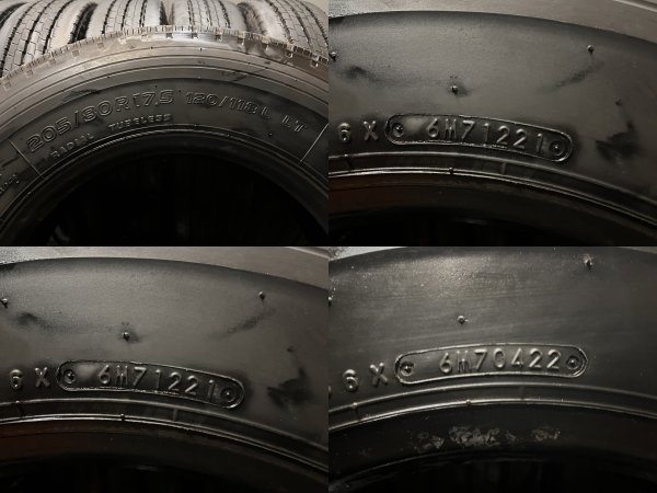 TOYO DELVEX M134 205/80R17.5 120/118L LT 17.5インチ ライトトラック用 夏タイヤ 6本 21～22年製 バリ溝 ローザ等　(TS485)_画像10