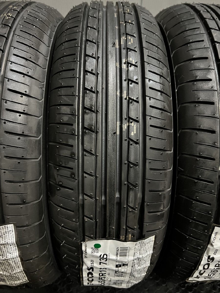 新品 YOKOHAMA ECOS ES31 155/65R13 13インチ 夏タイヤ 4本 21年製 ネイキッド ekワゴン スピアーノ ゼスト等　(VTF868)_画像3