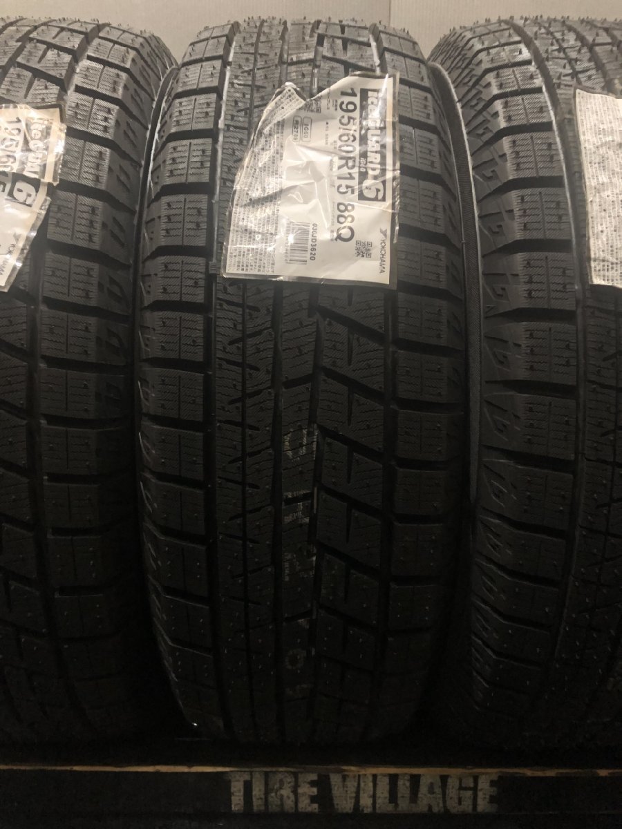 新品 YOKOHAMA ice GUARD iG60 195/60R15 15インチ スタッドレス 4本 20年製 ラフェスタハイウェイスター FTO等　(JR516)_画像3