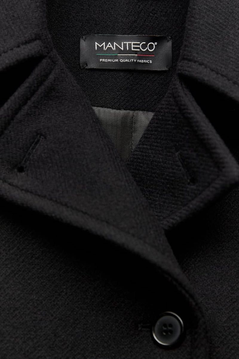 ZARA クロップド MANTECO ウール コート ブラック M-L|Yahoo ZARA クロップド MANTECO ウール コート ブラック M-L|Yahoo