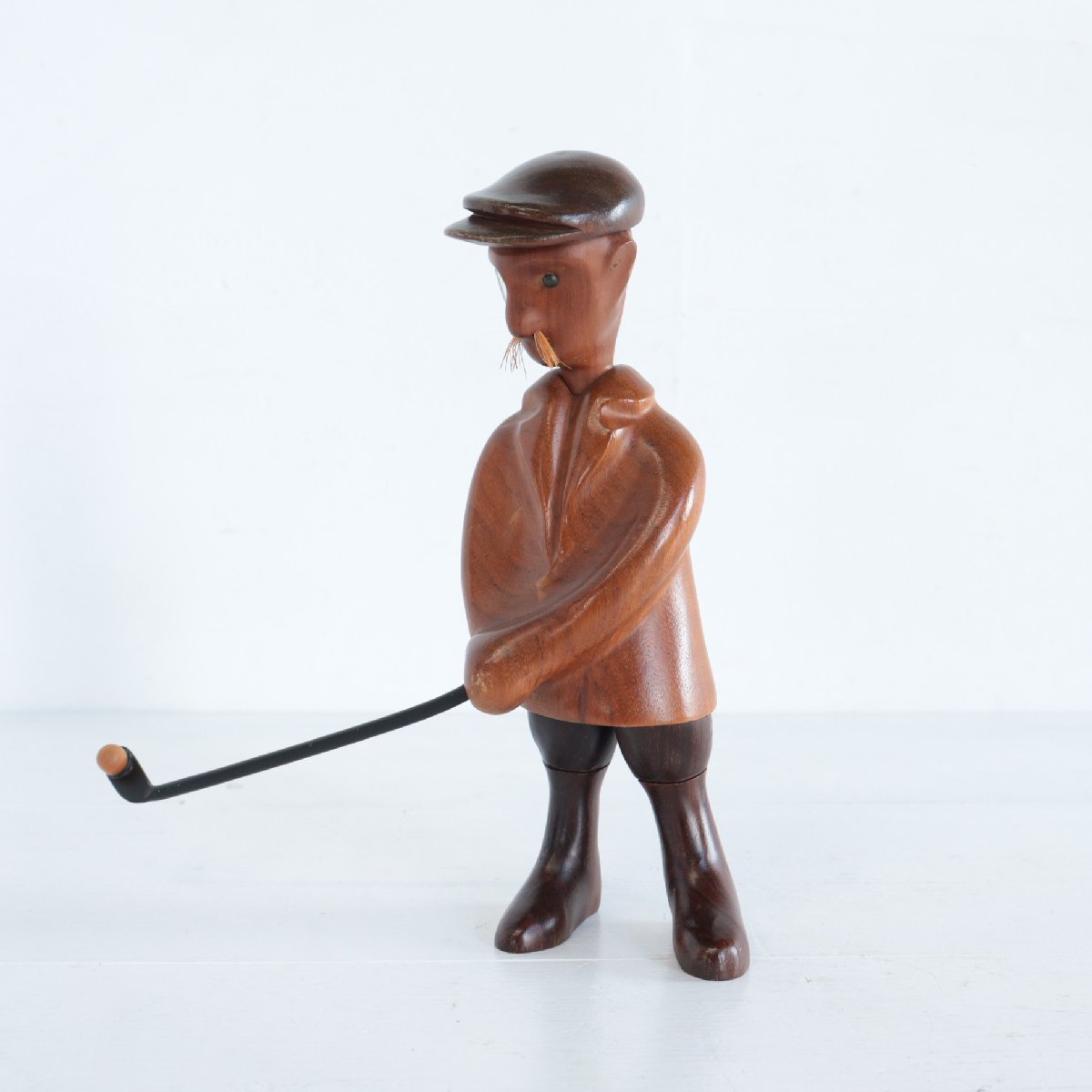 ROMER レーマー社製 木彫り人形 ゴルファー / アメリカ ヴィンテージ 置物 オブジェ ロメール人形 アンティーク #506-58-227