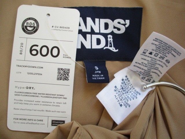 新品 ランズエンド LAND'S END ベージュ ダウンコート S 秋冬