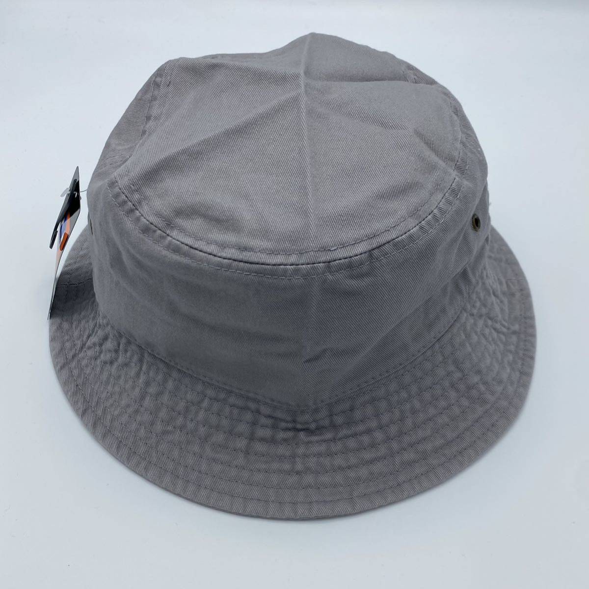 宇ち多゛newhattan グレー バケットハット L/XL 新品未使用 ニューハッタン バケットハット グレー L/XL