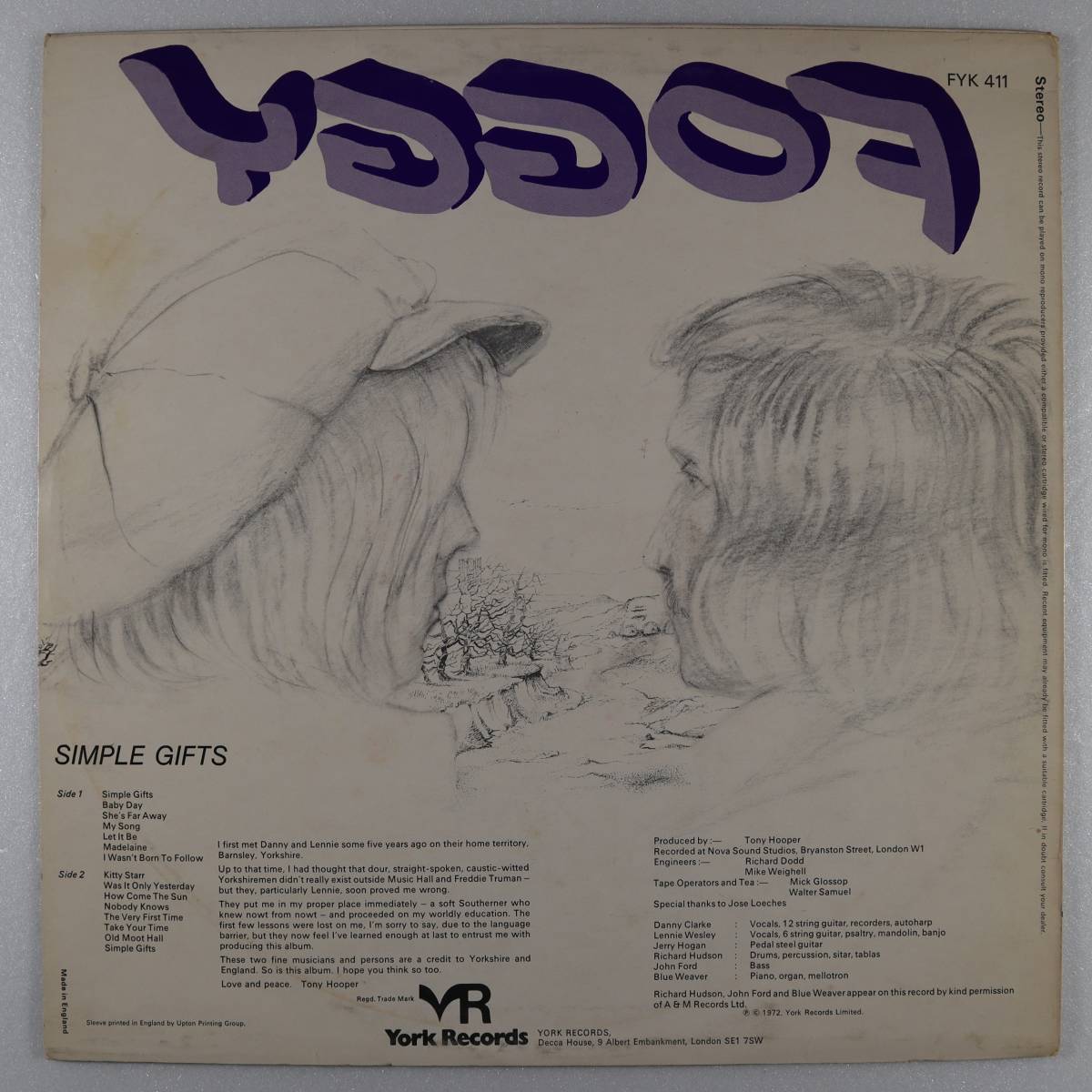 英Orig * FOGGY - Simple gifts * 1972年 UK York FYK 411 STRAWBS Tony Hooper メロトロン 美盤!!_画像2