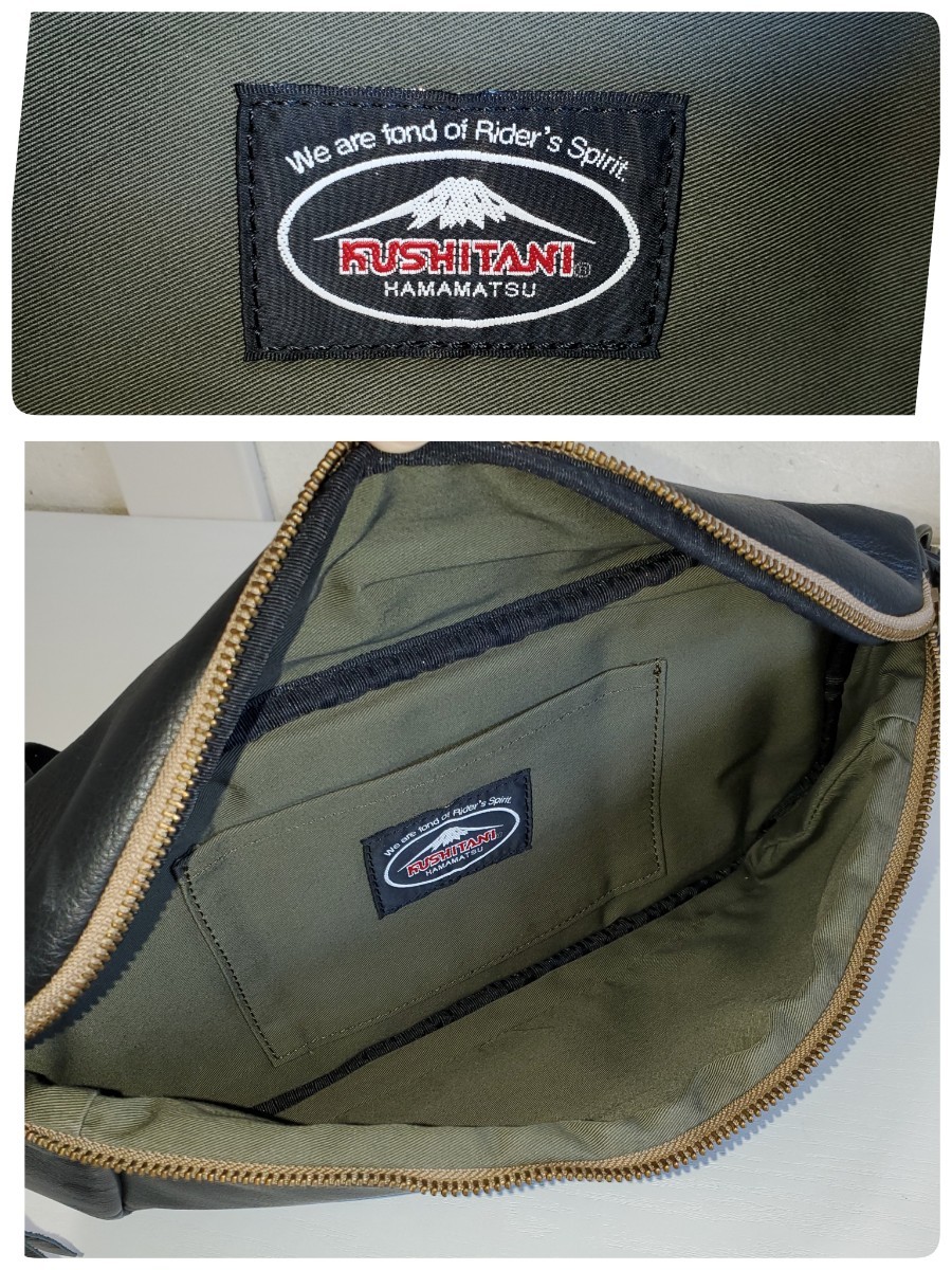 美品 KUSHITANI クシタニ 牛革レザー ウエストバッグ ボディ 美品 KUSHITANI クシタニ 牛革レザー ウエストバッグ ボディ
