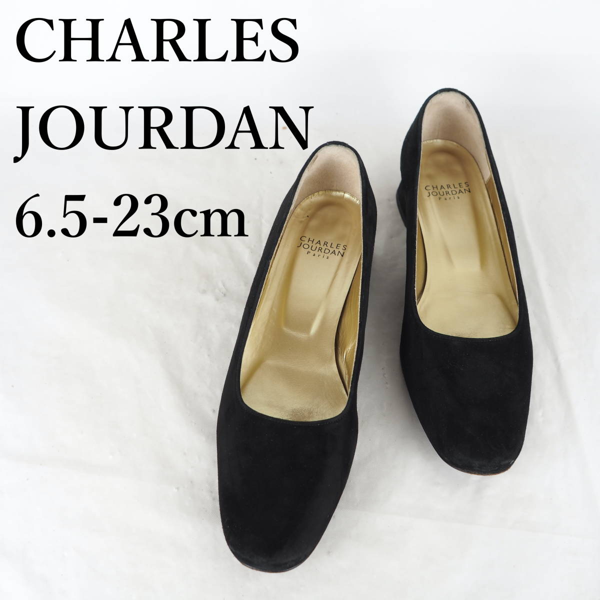 MK4175*CHARLES JOURDAN*シャルルジョルダン*レディースパンプス*6.5-23cm*黒*_画像1