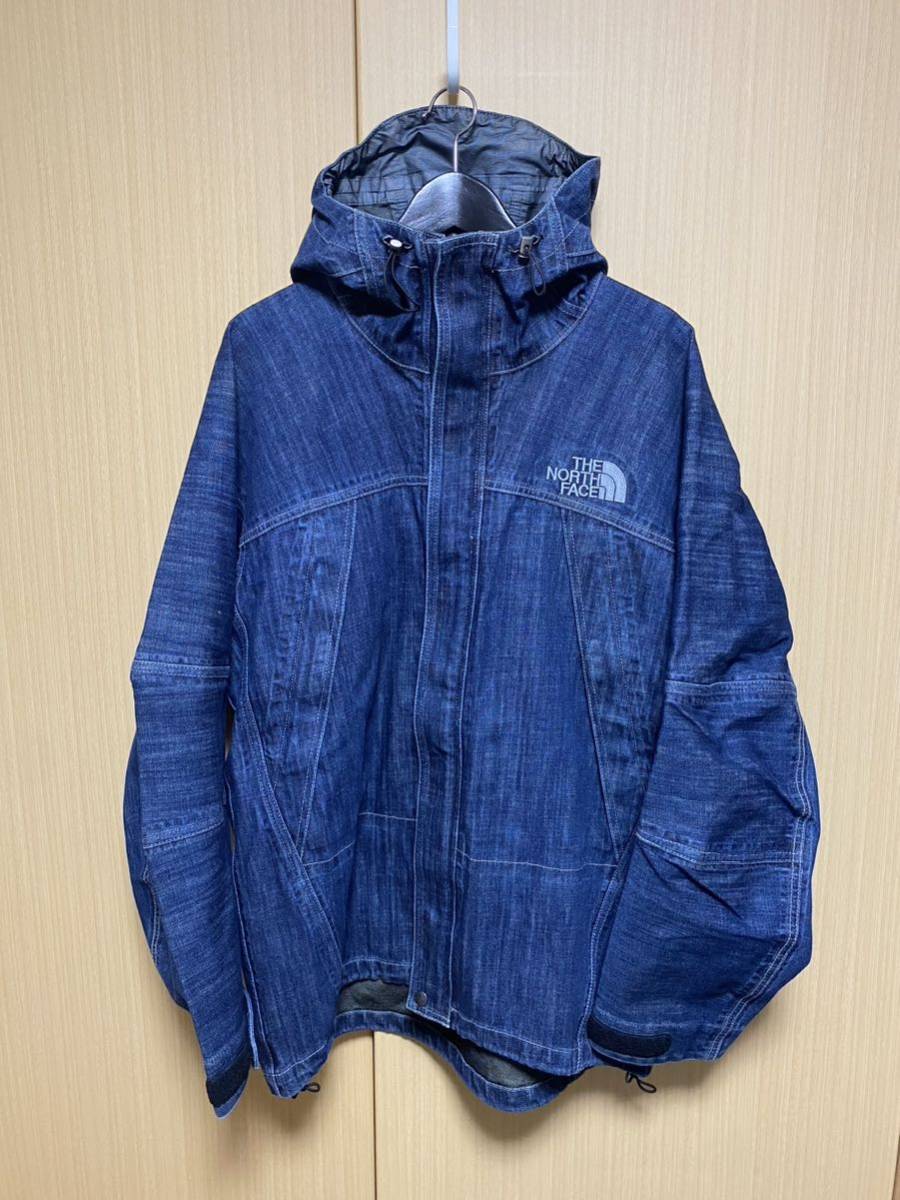 希少な初期モデル THE NORTH FACE GORE-TEX DENIM MOUNTAIN JACKET ノースフェイス ゴアテックスマウンテンデニムジャケット『XL』NP15515_画像1