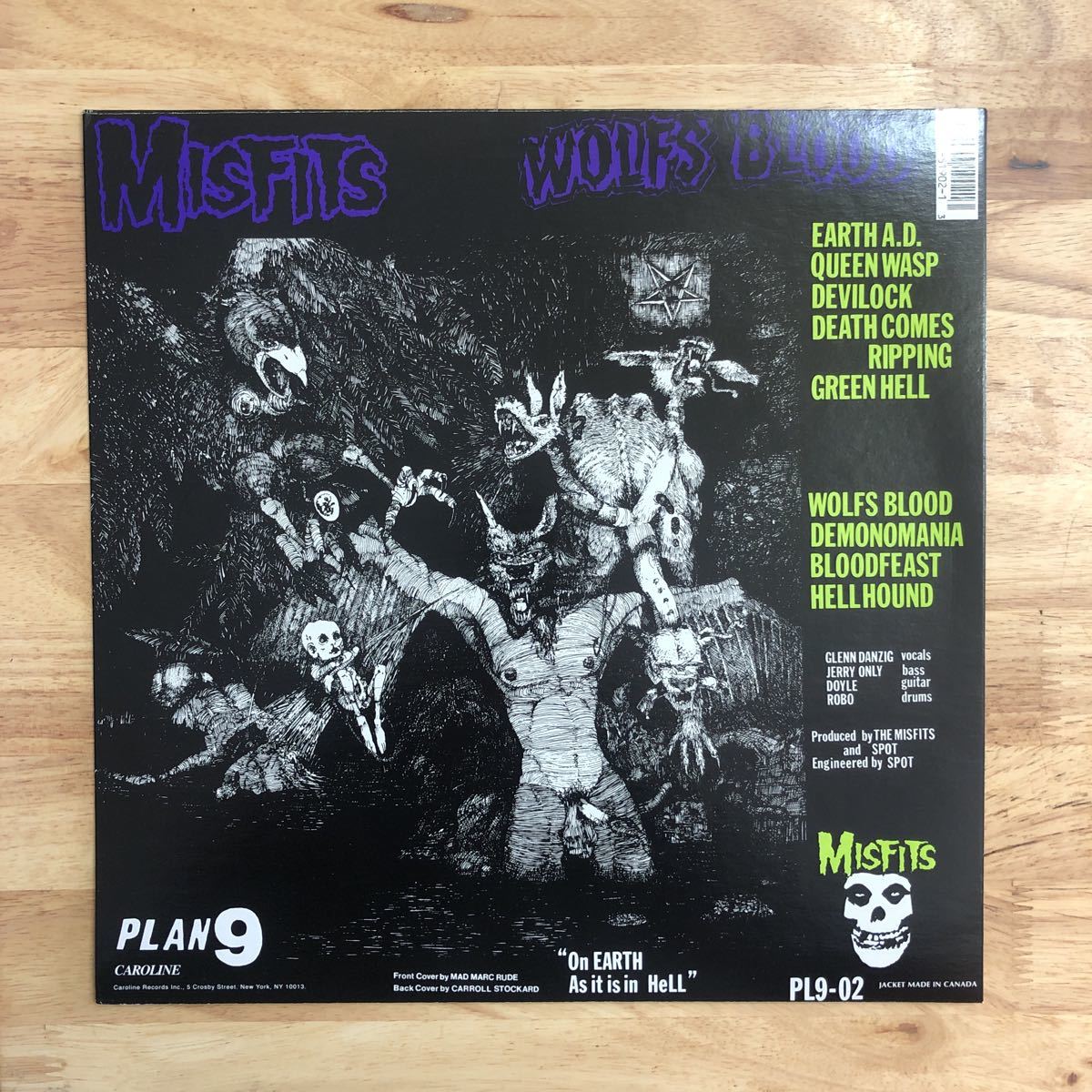 LP MISFITS/EARTH A.D. / WOLFS BLOOD[US盤:両面MASTERDISK:163g盤:'83年2作目:GLENN DANZIGボーカルで制作された最後のミスフィッツ作品]の画像2