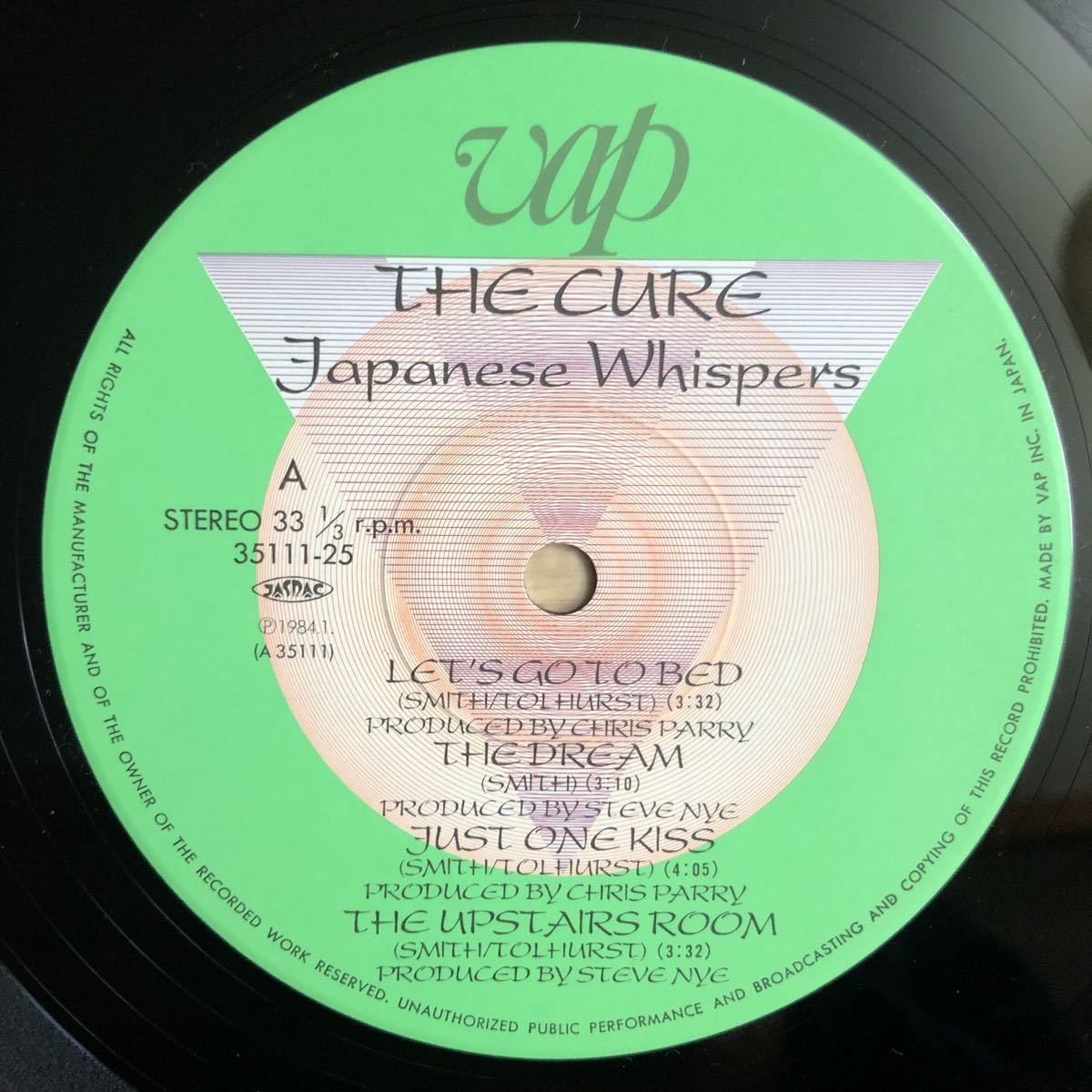 LP THE CURE キュアー/JAPANESE WHISPER 日本人の囁き[帯:解説付き:'82年~'83年「ポップ期」のアルバム未収録曲を編集した日本独自盤]_画像4