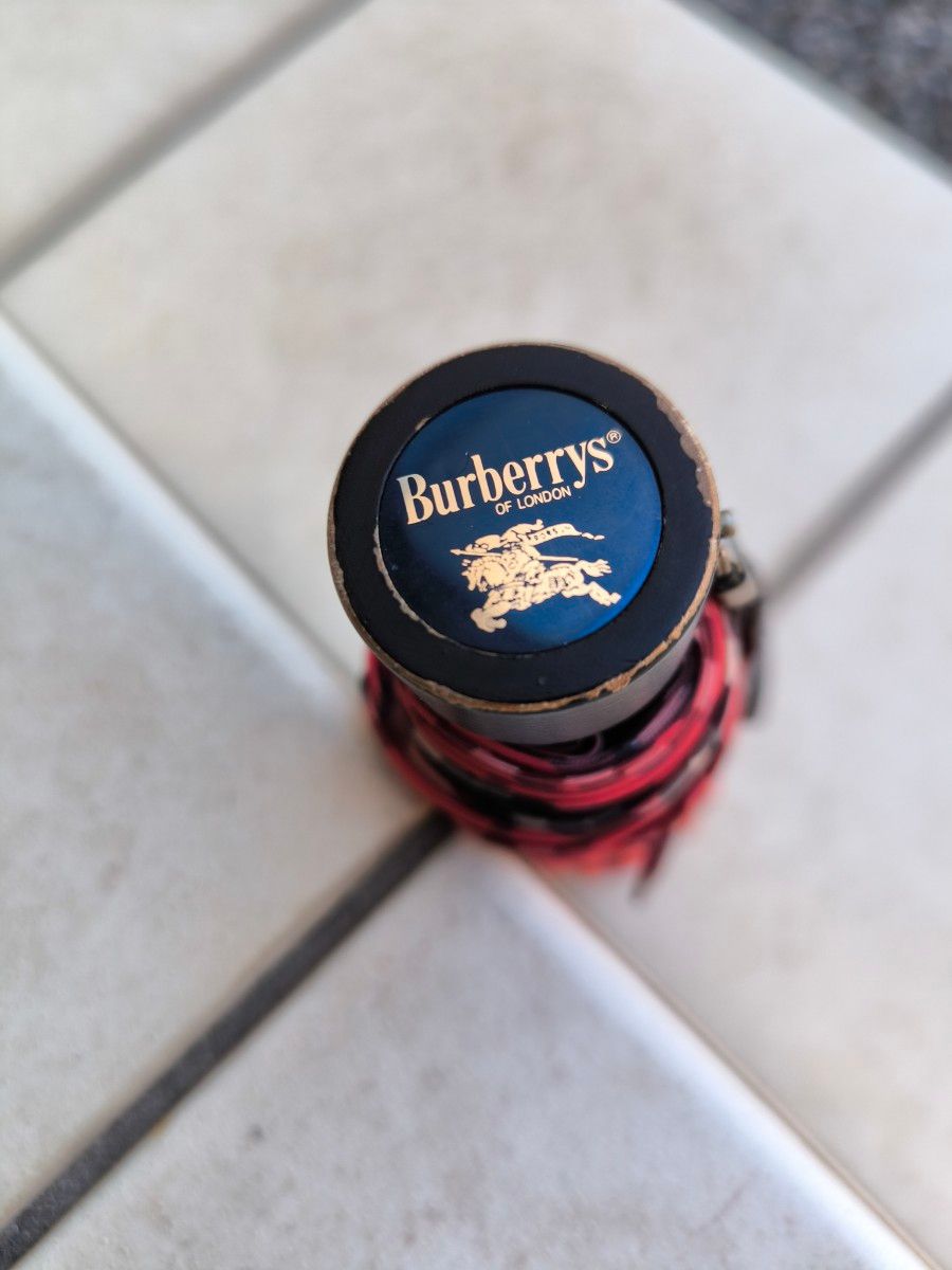 バーバリー BURBERRY 雨傘 折りたたみ傘 赤 チェック 正規品 バーバリー BURBERRY 雨傘 折りたたみ傘 赤 チェック 正規品