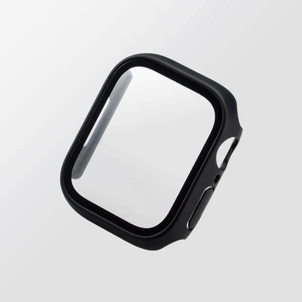 【2個】エレコム Apple Watch series7 41mm フルカバーケース プレミアムガラス 反射防止 ブラック AW-21BFCGMBK 4549550240376_画像4