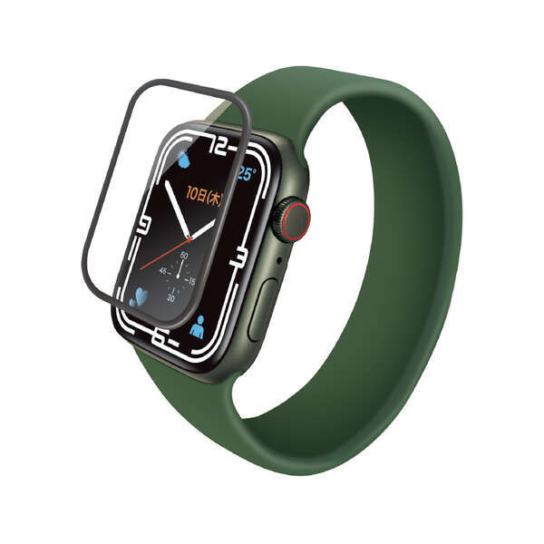 【2枚】エレコム Apple Watch series7 41mm フルカバーガラスフィルム 高透明 ブルーライトカット AW-21BFLGGBR 4549550240499 