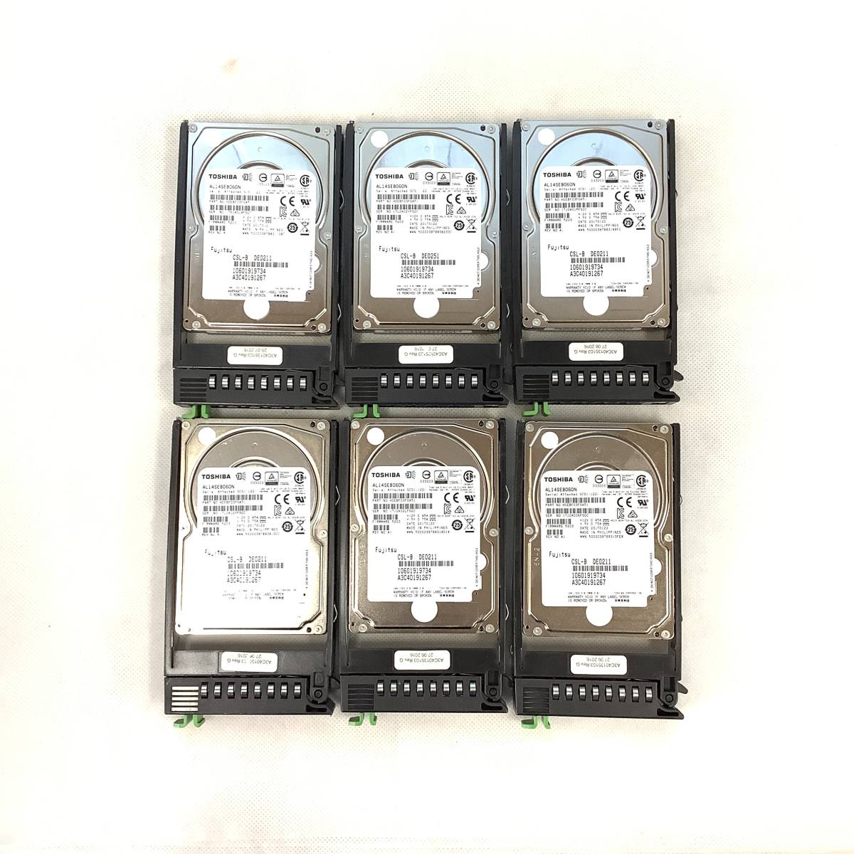 S6012666 TOSHIBA 600GB SAS 10K 2.5インチ HDD 6点【中古動作品】_画像1