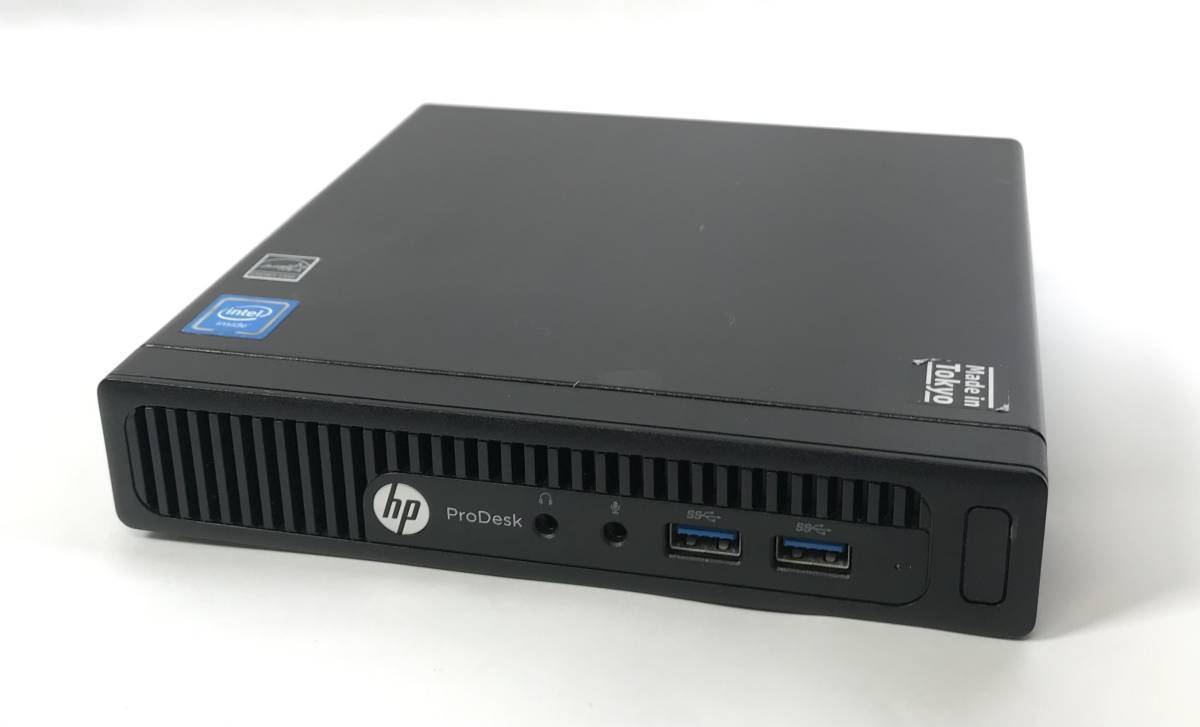 S60124219 HP ProDesk 400 G2 MINI/G3900T/4GBメモリ/500GB HDD/AC付き 1点【通電OK、複数出品】の画像1