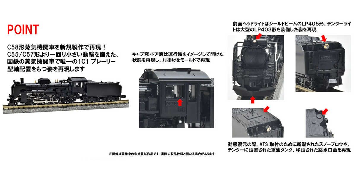 TOMIX 2009 JR C58形蒸気機関車(239号機)