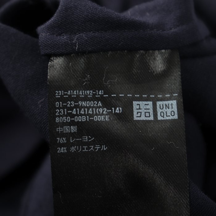 ユニクロ 半袖シャツ ブラウス レディース Sサイズ ネイビー UNIQLO_画像5