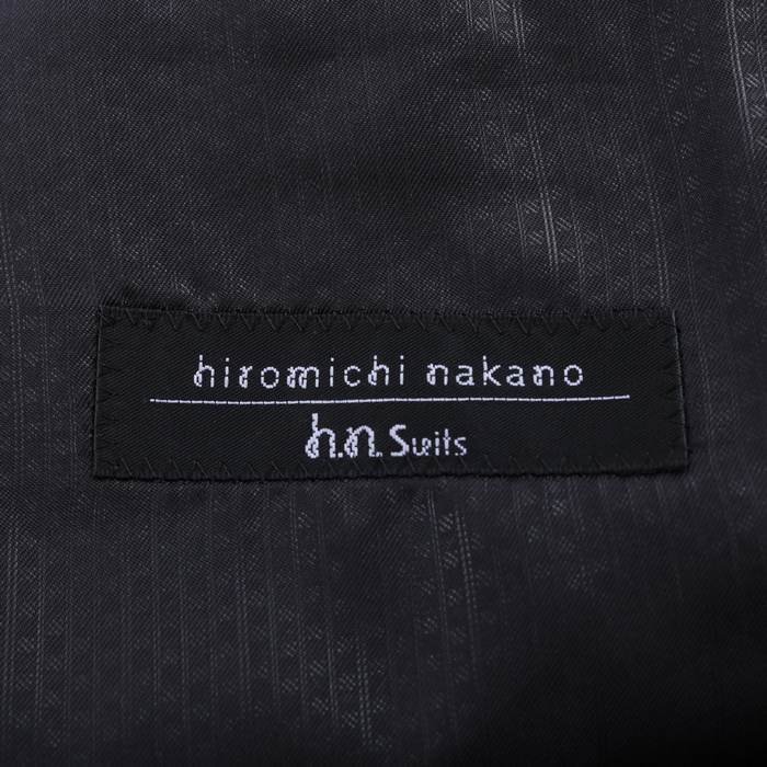 ヒロミチナカノ テーラードジャケット ストライプ ウール混 メンズ チェスト100 ウエスト90 身長180サイズ ネイビー hiromichi nakano_画像3