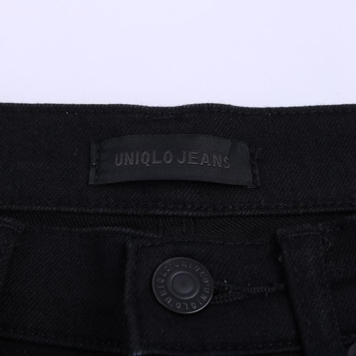 ユニクロ デニムパンツ ユニクロジーンズ ストレッチ レディース 24(61cm)サイズ ブラック UNIQLO_画像3