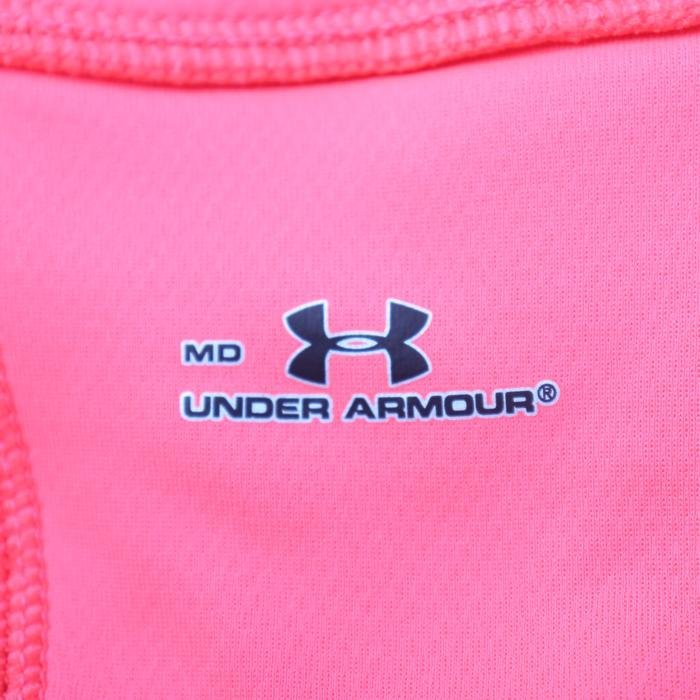 アンダーアーマー Tシャツ 長袖 ストレッチ ハーフジップ スポーツウエア トップス メンズ MDサイズ ピンク UNDER ARMOUR_画像3