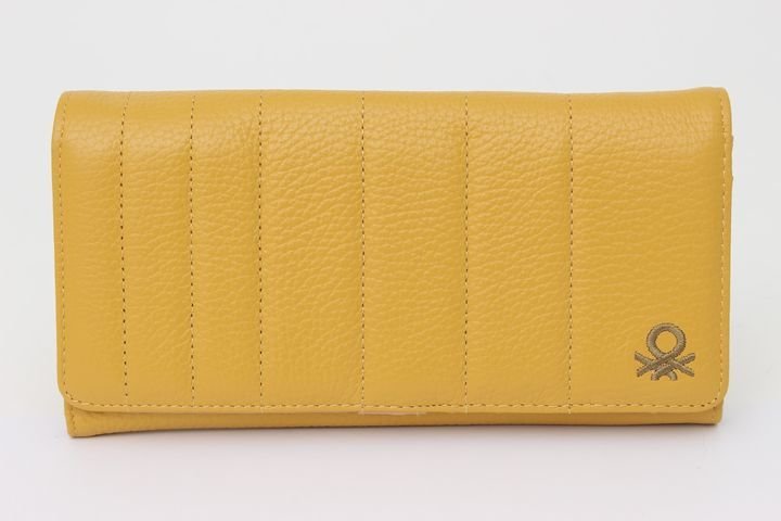 United Colors of Beneton Long Wallet Swork Brand Brand Wallet Yellow Ladies Yellow Benetton