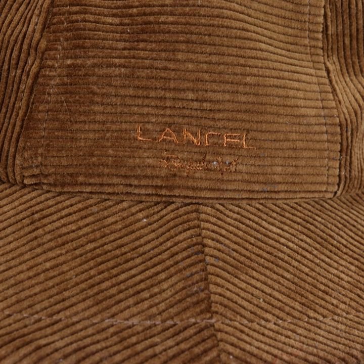  Lancel hat corduroy cotton 100% made in Japan brand hat men's lady's M size Brown LANCEL