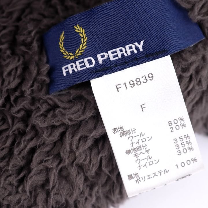 フレッドペリー スヌード ネックウォーマー ロゴ ウール混 ブランド 小物 メンズ Fサイズ ネイビー FRED PERRY_画像2