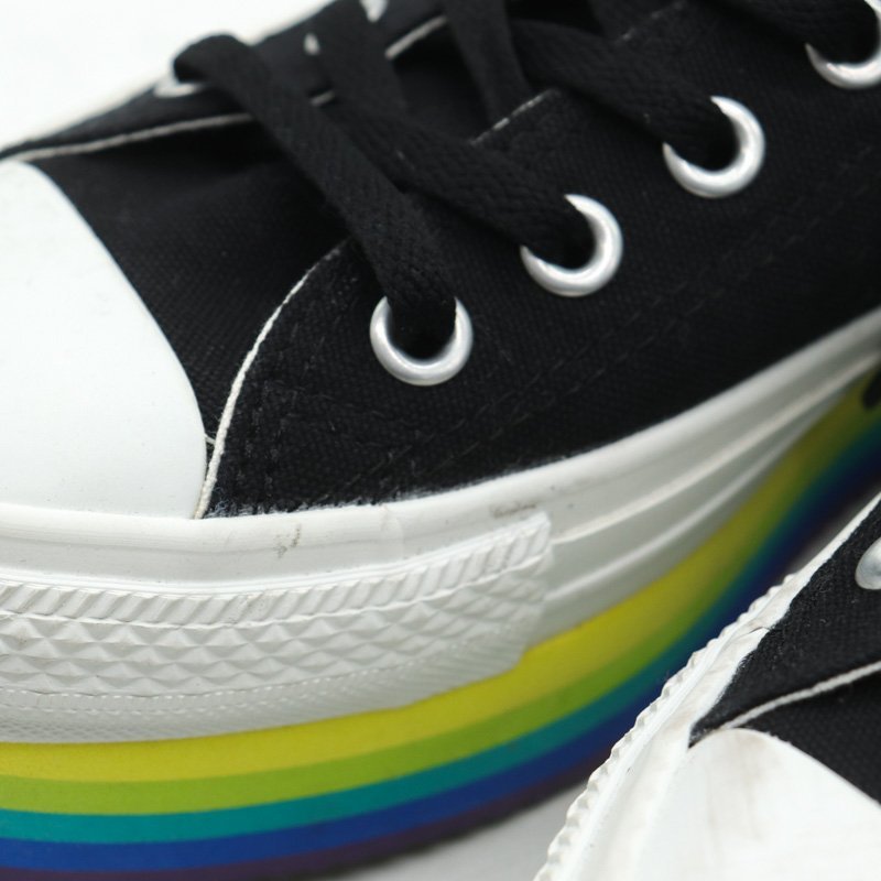 コンバース スニーカー オールスター チャンキーライン 5SC827 厚底 シューズ 靴 レディース 25cmサイズ ブラック CONVERSE_画像2