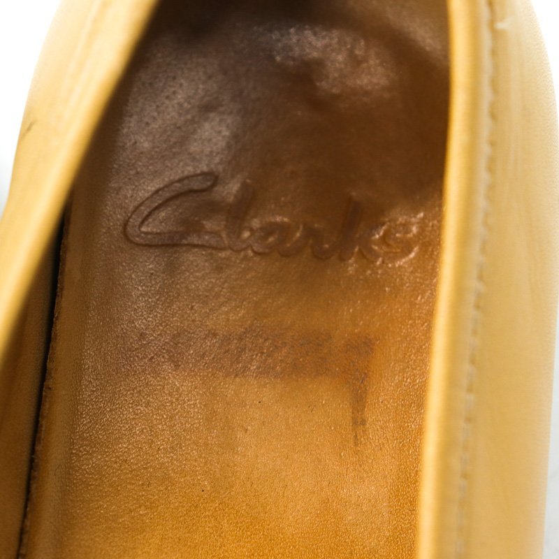 クラークス ローファー 本革 レザー スリッポン ブランド シューズ 靴 レディース 5.5サイズ ベージュ Clarks_画像3