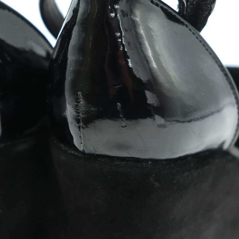 ノーネーム パンプス セパレート ストラップ 厚底 ブランド シューズ 靴 黒 レディース 37サイズ ブラック NO NAME_画像4