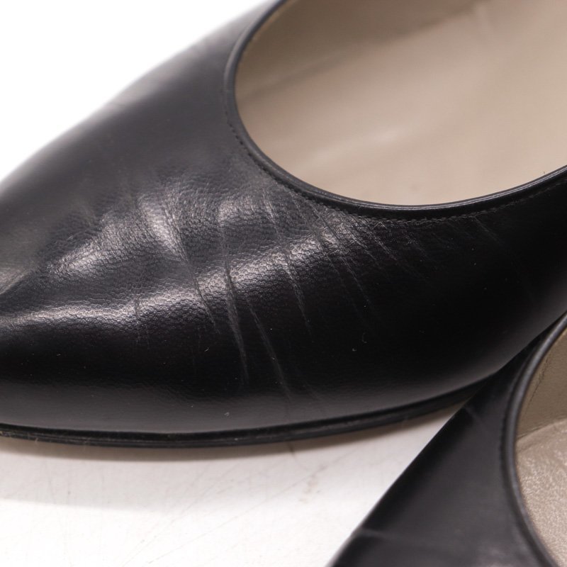 イヴ・サンローラン パンプス 靴 シューズ 日本製 黒 レディース 36.5サイズ ブラック YVES SAINT LAURENT_画像2