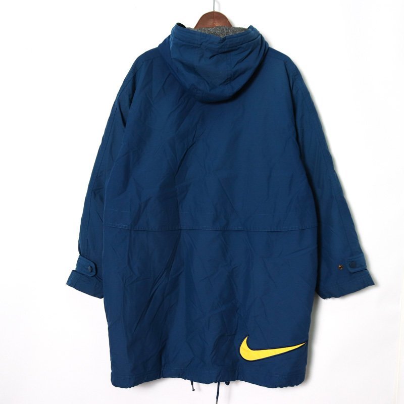  Nike nylon jacket reverse side boa bench coat outer Kids for boy L(14-16) size navy NIKE