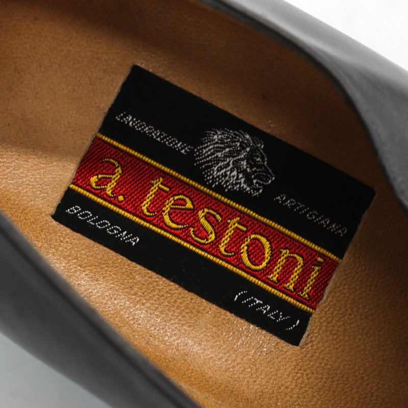 ア・テストーニ ドレスシューズ ビジネスシューズ 未使用 紳士靴 イタリア製 メンズ 7.5サイズ グレー a.testoni_画像3