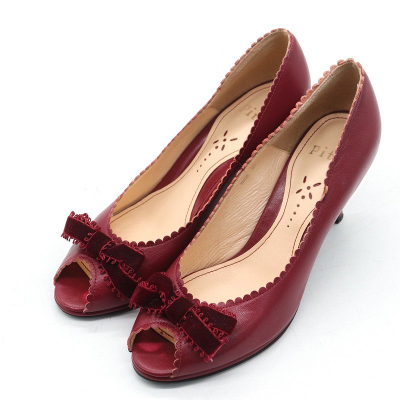 piti pumps high heel shoes shoes made in Japan red lady's 24cm size red pitti