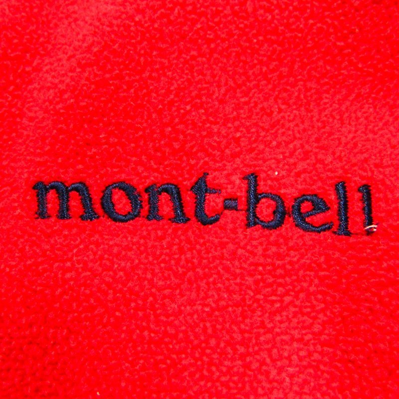 モンベル ポンチョ フリース フード付き アウター ベビー 男の子用 FREEサイズ レッド mont-bell_画像6