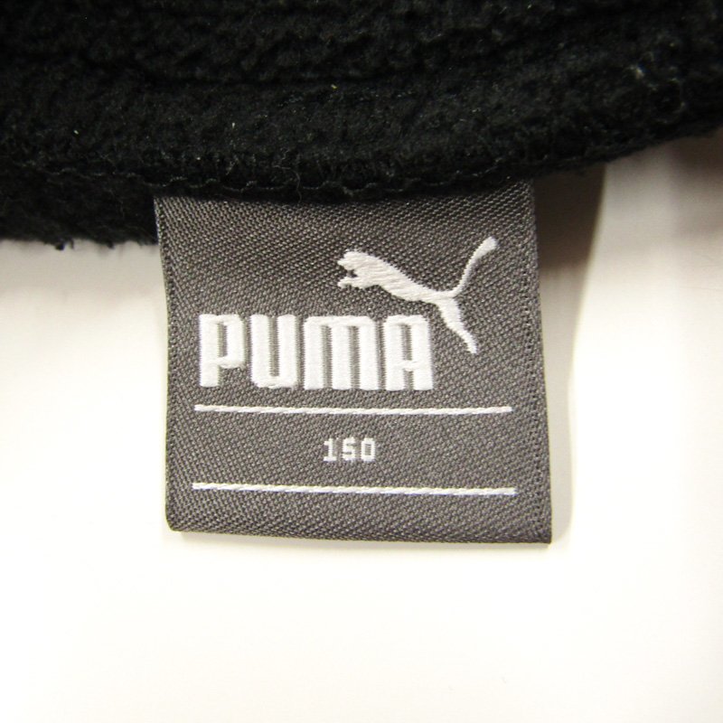 プーマ 長袖フリース ハーフジップ フロントロゴ スポーツウエア キッズ 男の子用 150サイズ ブラック PUMA_画像3