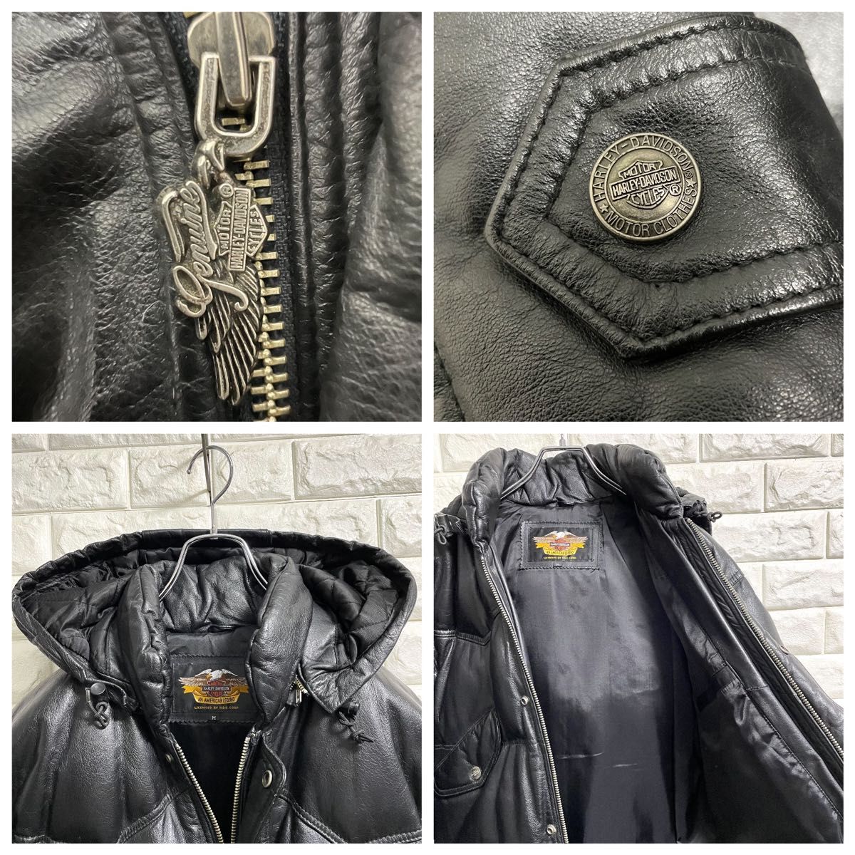 ハーレーダビッドソン レザーダウンジャケット Harley-Davidson ハーレーダビッドソン レザーダウンジャケット Harley-Davidson