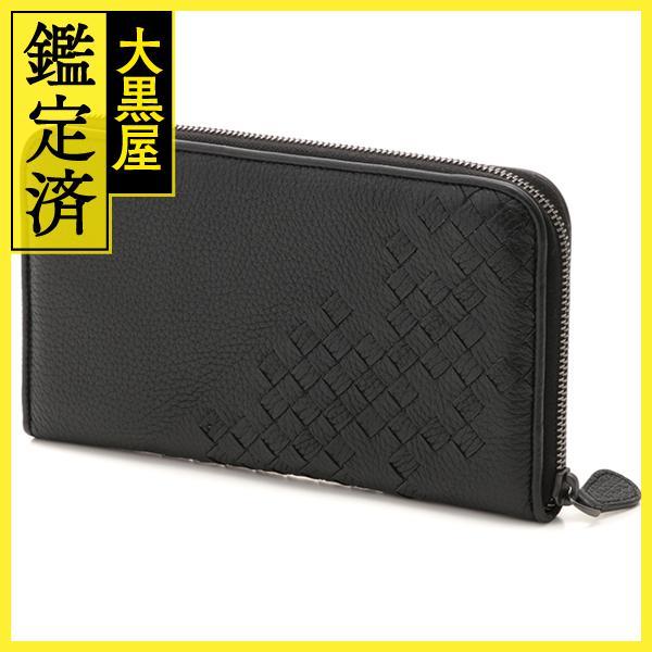 BOTTEGA VENETA　イントレチャートラウンド長財布　311263　ブラック　レザー　 2143100459243　【437】_画像2