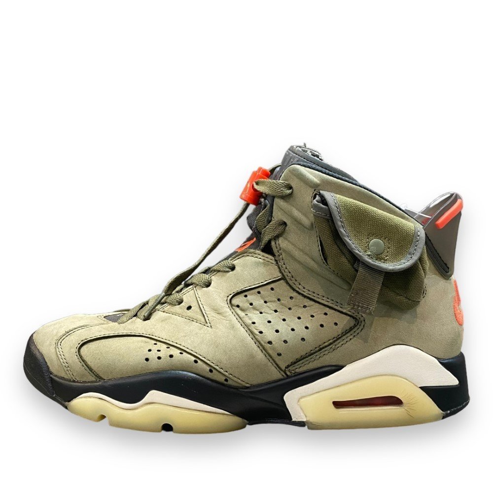 26cm NIKE × TRAVIS SCOTT Air Jordan 6 Retro Medium Olive CN1084-200 ナイキ トラビススコット エアジョーダン6 スニーカー_画像2