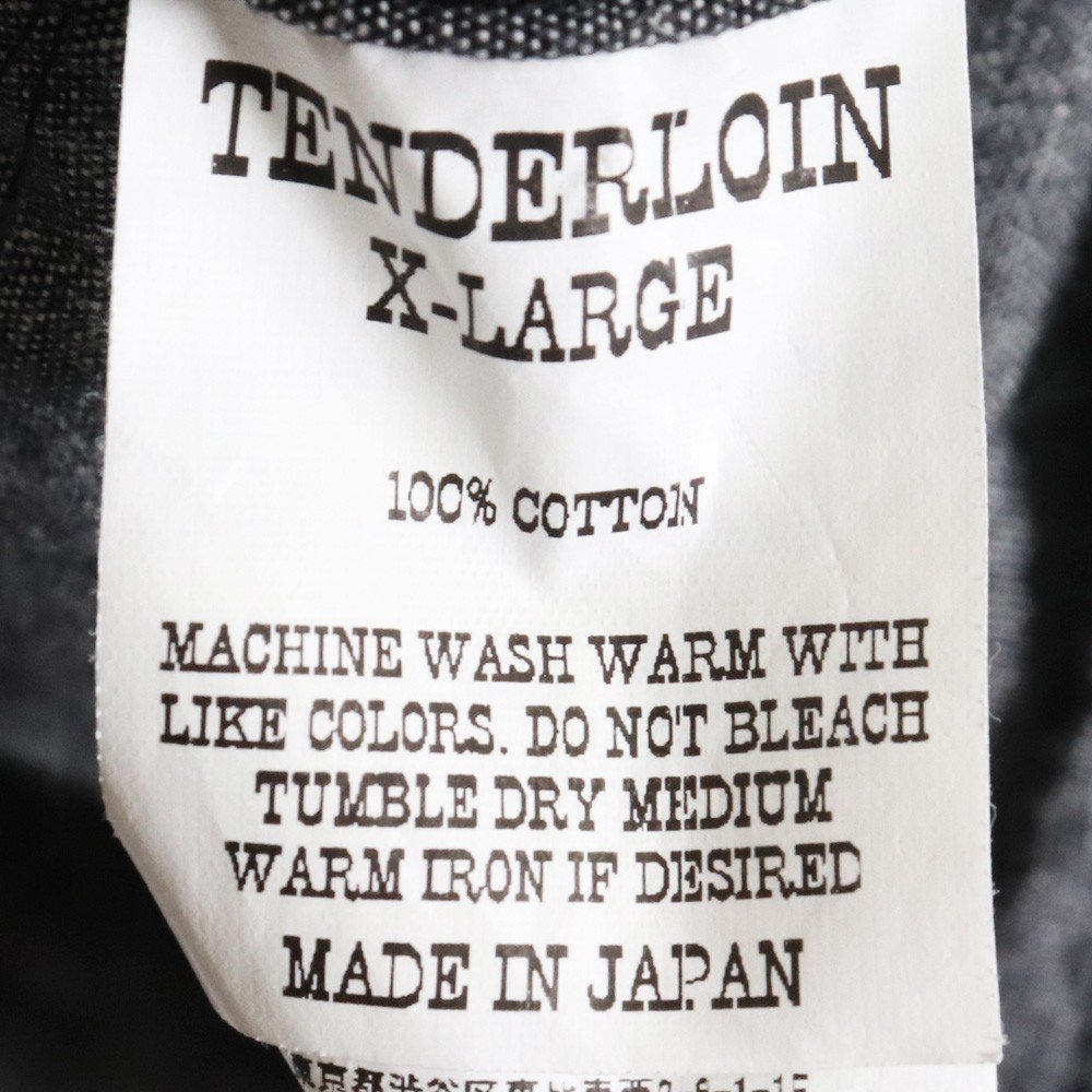 TENDERLOIN 20SS STAND SHT L/S SOLID XLサイズ グレー テンダーロイン スタンドカラー長袖シャツ_画像6