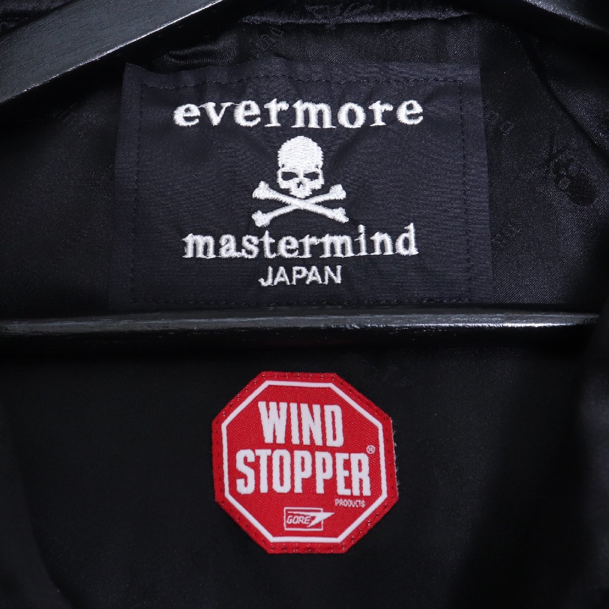 MASTERMIND JAPAN WIND STOPPER NYLON DOWN JACKET ブラック サイズ0 LMX-C003-50 マスターマインド ウィンドストッパー ダウンジャケット_画像5