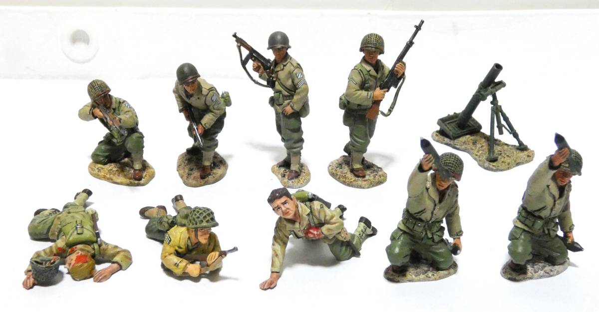 5464T/レア・希少★King & Country D.Day’44 soldier infantry WORLD WAR II ？兵士 軍人 まとめて9体他セット/メタルフィギュア_画像1